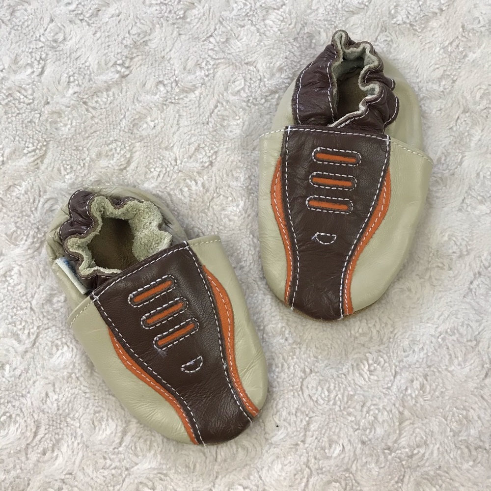 Robeez Soft Soled Baby Shoes Football 6-12 Months